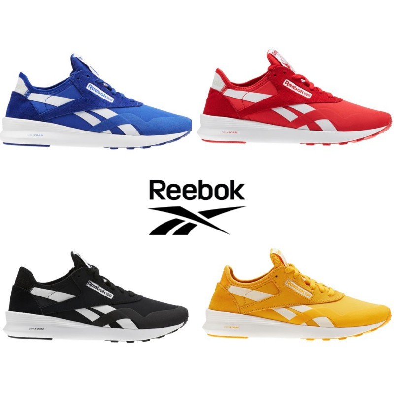 blue and yellow reebok